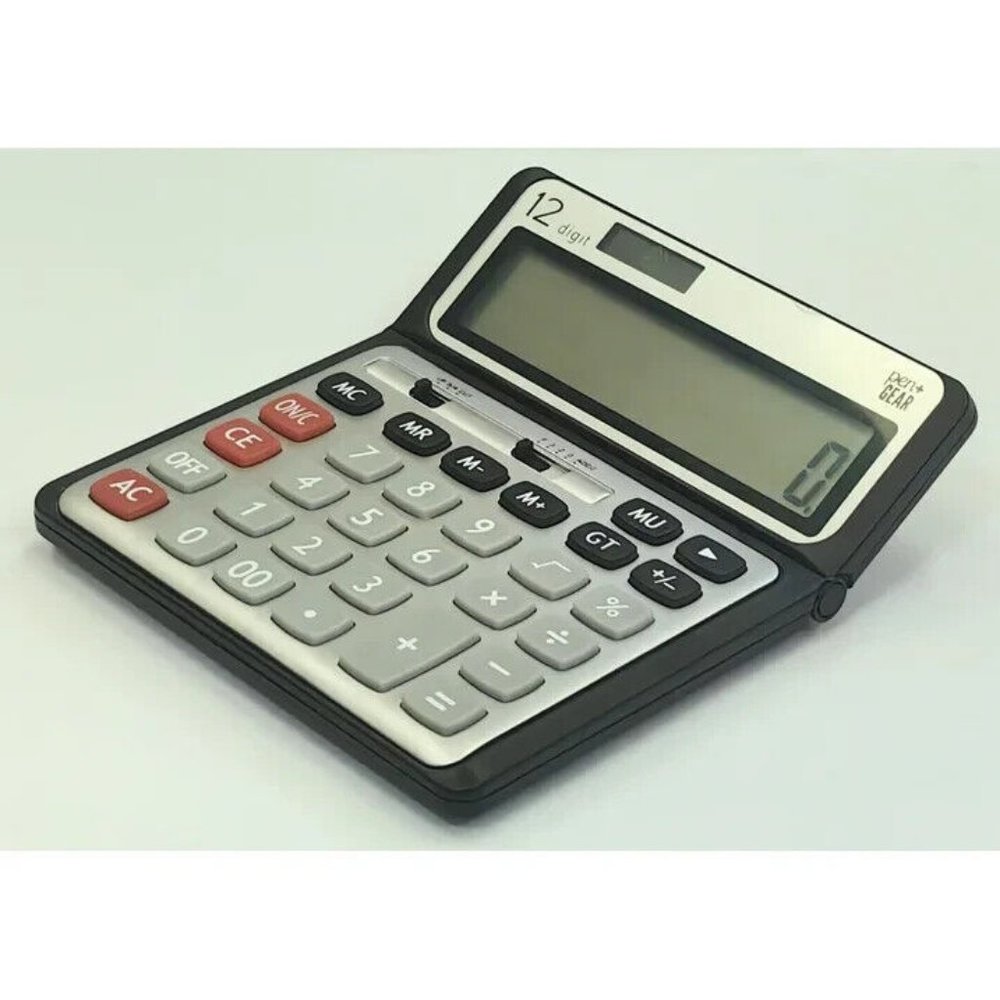Pen + Gear 12-Digit Black Mini Desktop/ Office Calculator  NEW